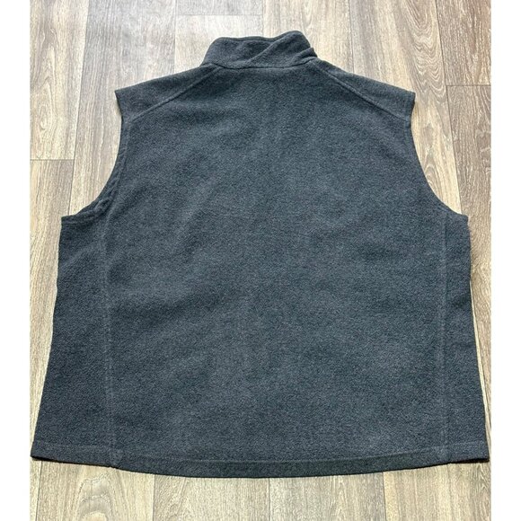 COLUMBIA MENS FLEECE FILL ZIP VEST PLUS SIZE XXL GRAY POCKETS SLEEVELESS - Picture 3 of 6
